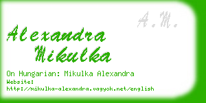 alexandra mikulka business card